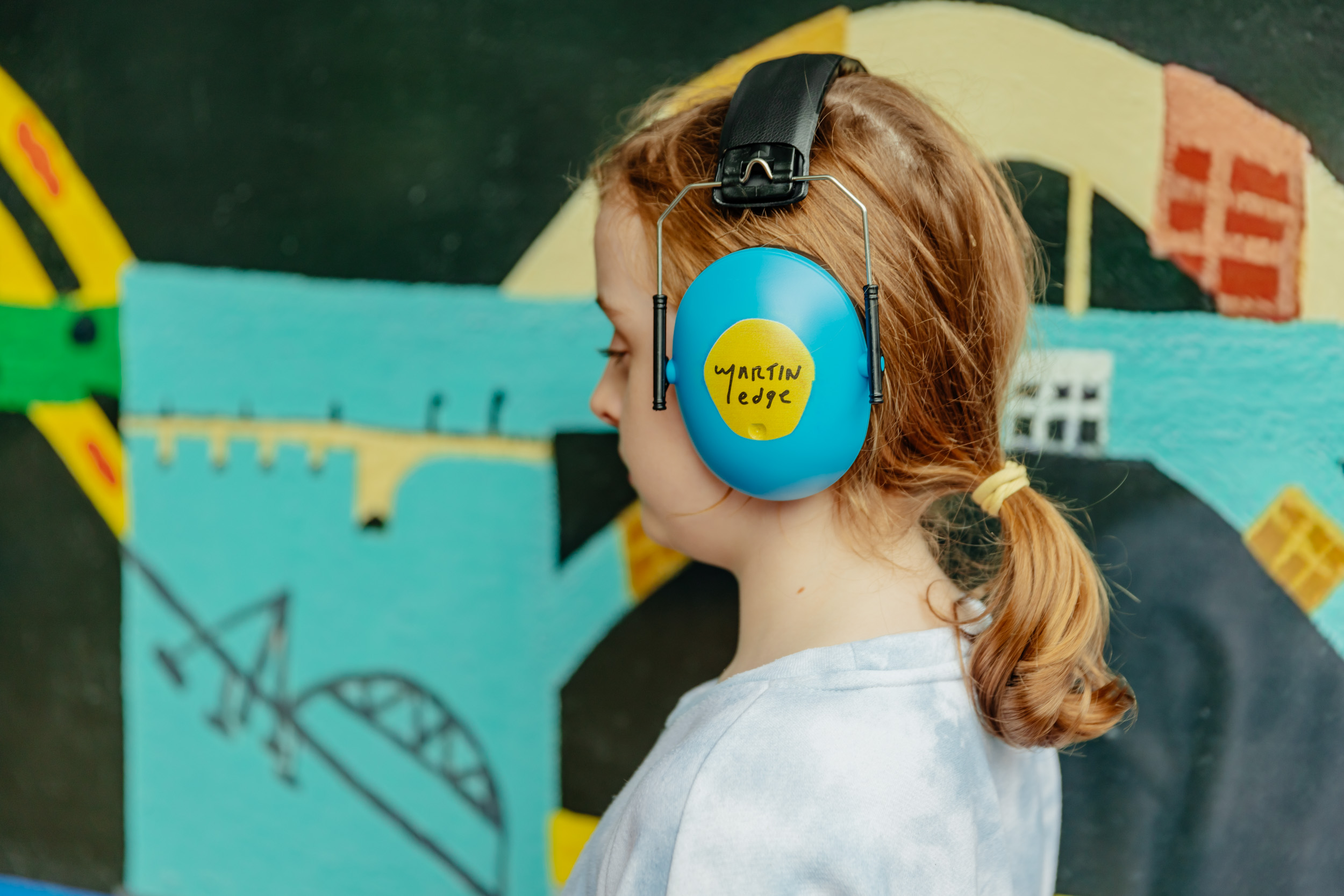 Girl wearing earmuffs