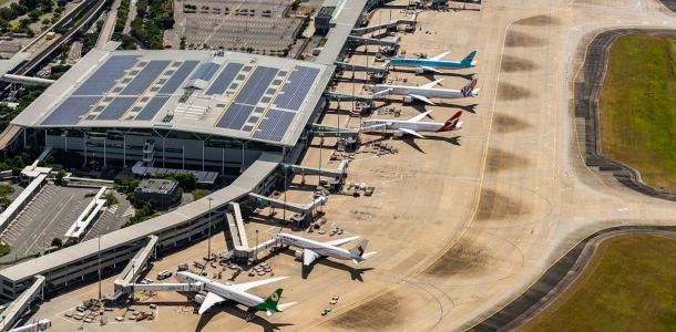 Brisbane Airport International Terminal Aerial View